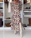 Printed V-Neck Sexy Dress