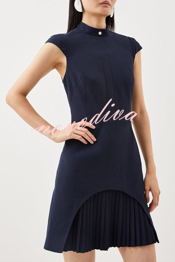 Novira™ | Patchwork Pleated Hem Statement Dress