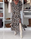 Printed V-Neck Sexy Dress