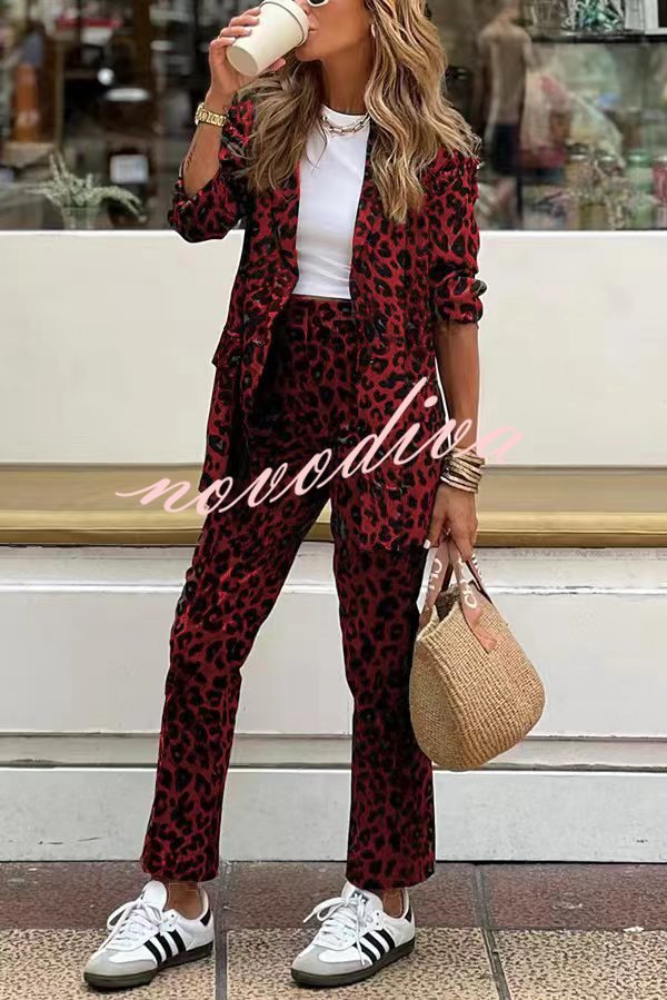 Wild™ | Leopard Blazer & Pants Set