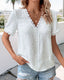ZOE | Lace Blouse Short Sleeves with V-Neck
