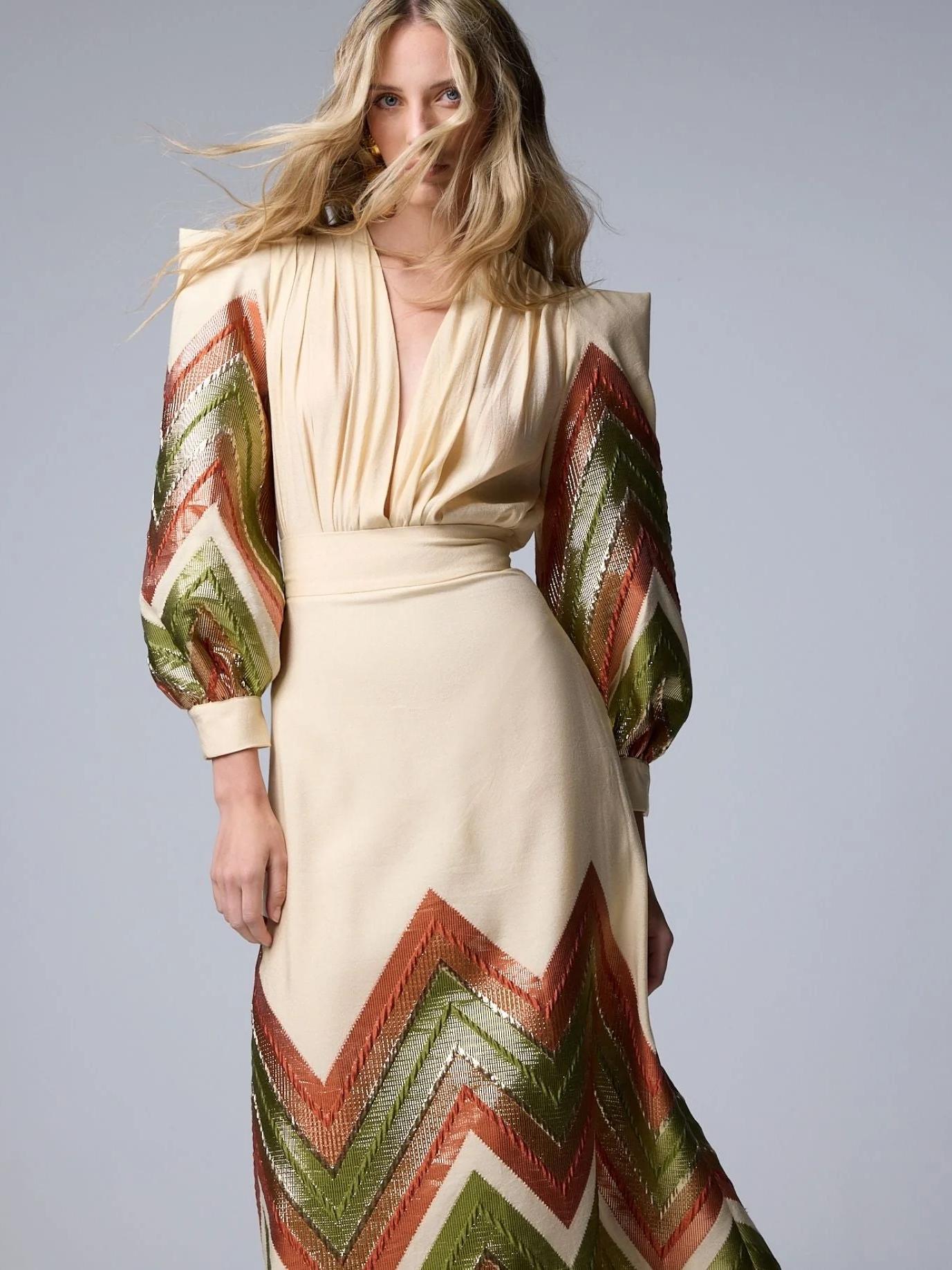 Selvaya™ | Puff Sleeves Bodysuit & Midi Skirt Set