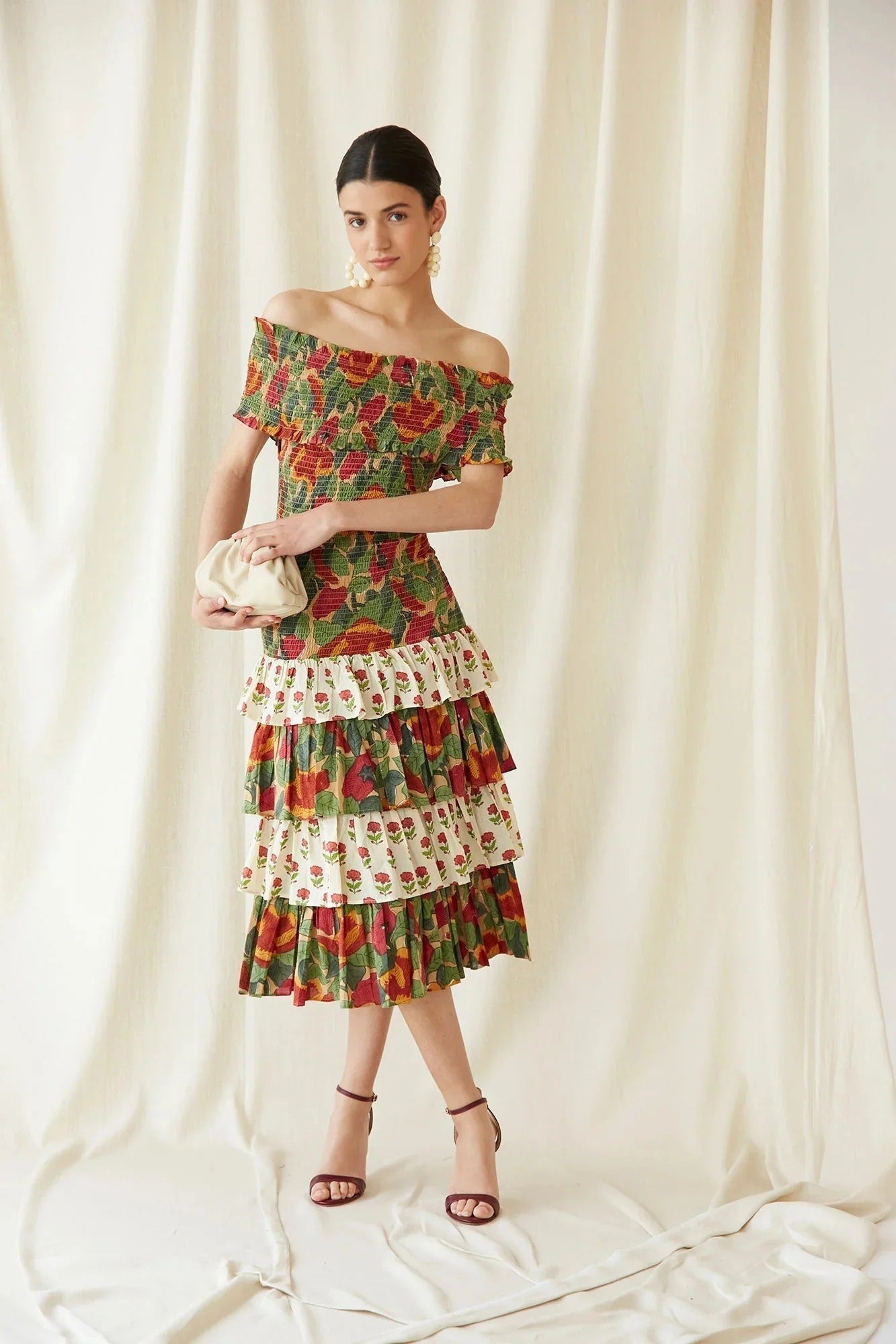 Myrella™ | Luxe Printed Midi Dress