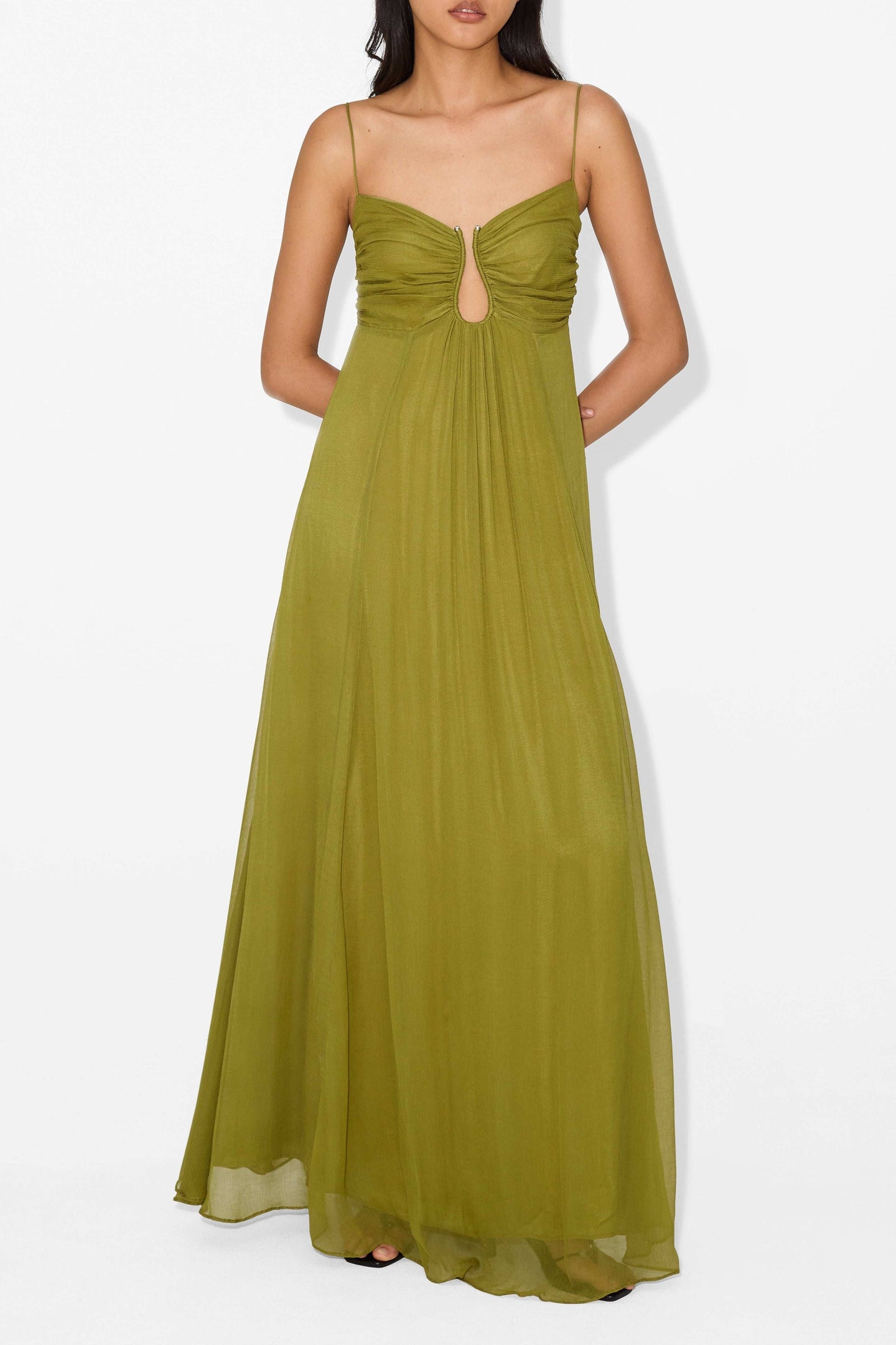Alira™ | Classic High-Neck Maxi Dress