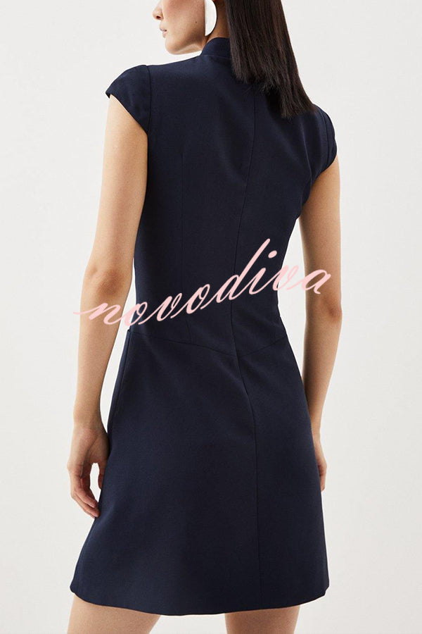 Novira™ | Patchwork Pleated Hem Statement Dress