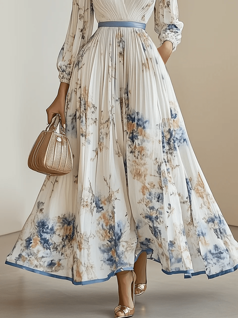 MIRALYN™ | Timeless Floral Pleated Dress