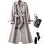 Christai | Women's Long Trench Coat | Buttoned Down Jacket