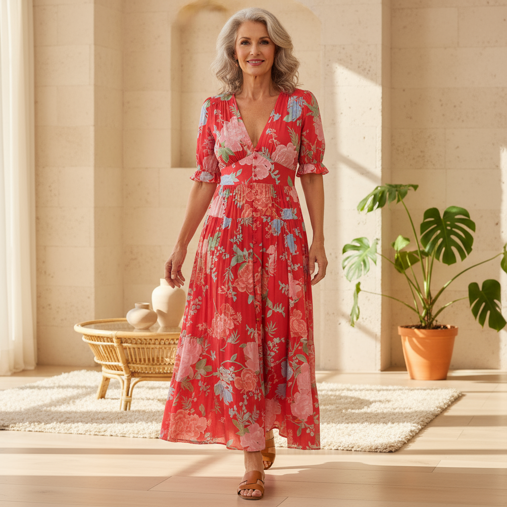 Rosae™ | Romantic Floral Maxi Dress