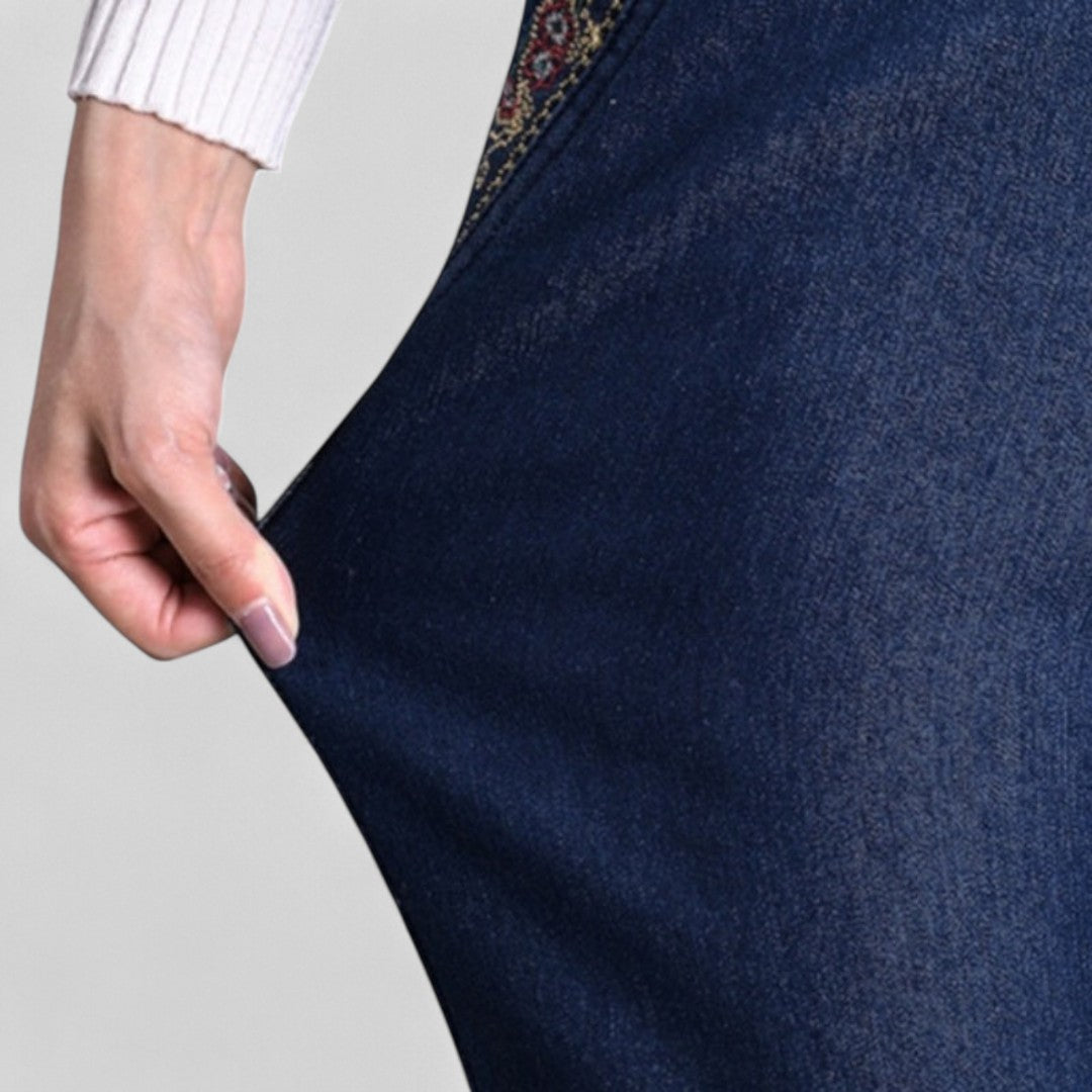 Melora™ | Women’s Jeans with Side Pockets and Elastic Waist