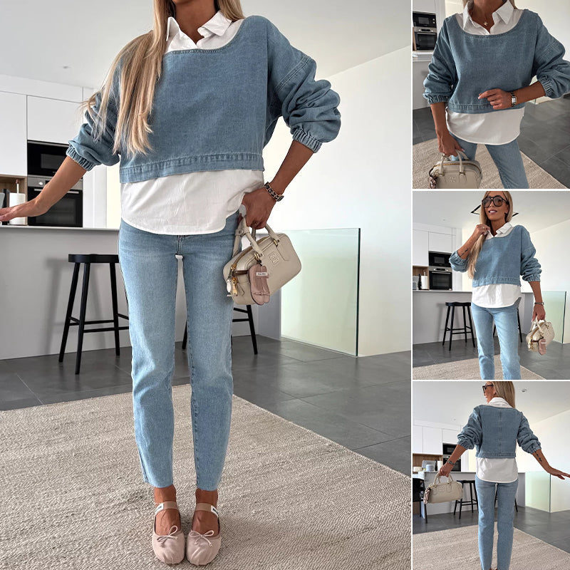 ORLYSSA™ | Casual Edge Denim Set