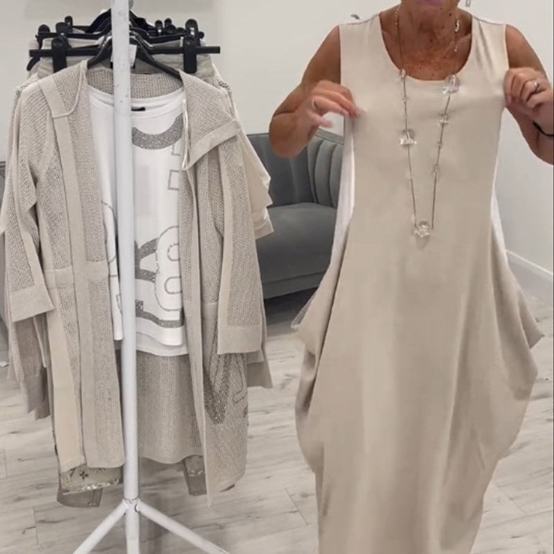 Noraya™ | Simple Sleeveless Dress with Pockets