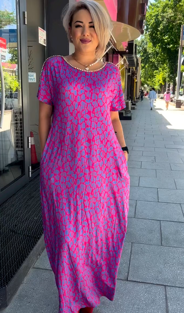 Caynora™ | Plus Size Printed Dress