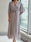 Cressida™ | V-Neck Chiffon Maxi Dress