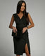 Fresia™ | Graceful V-Neck Slit Dress