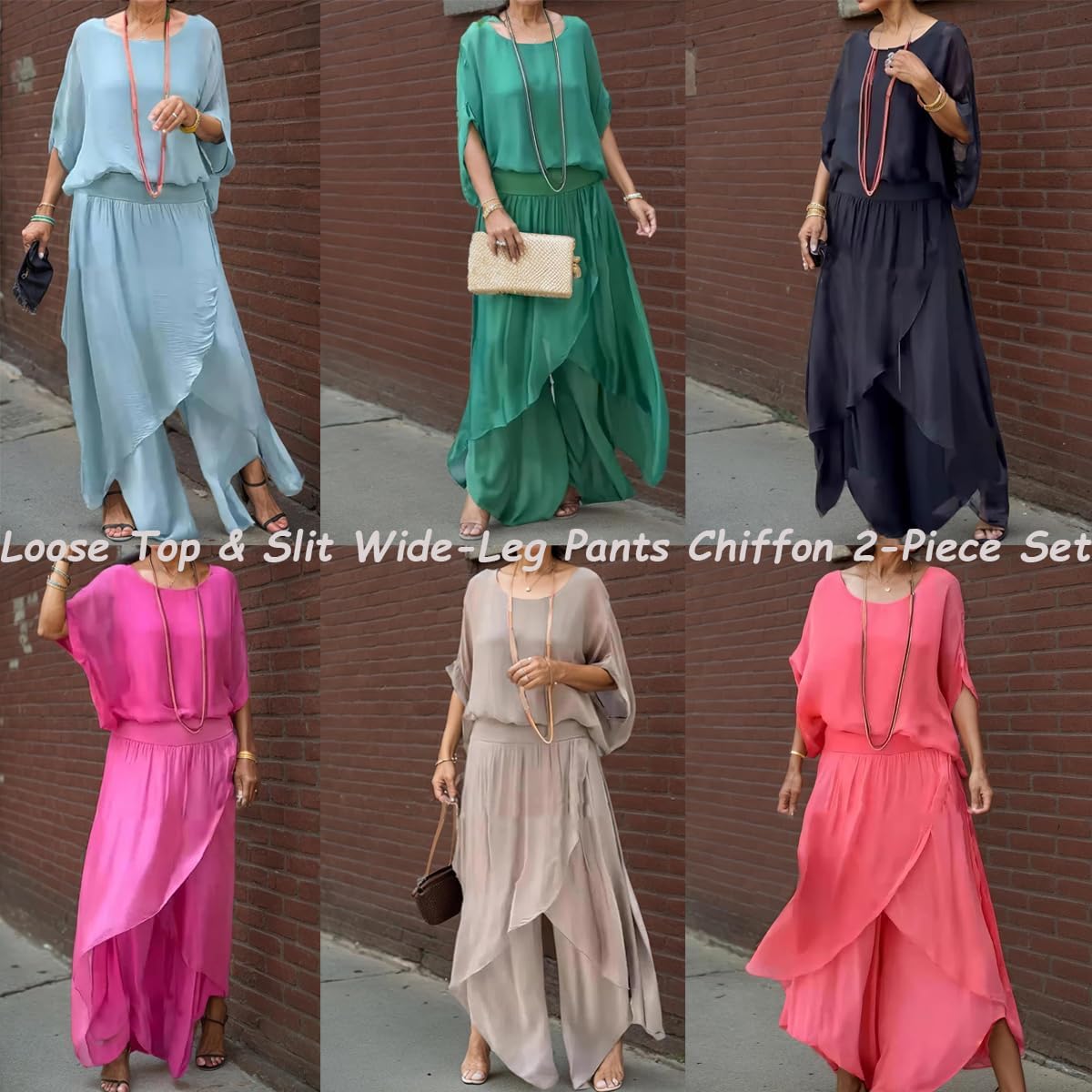 Women's Casual Two Piece Chiffon Set