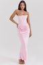 Hera - Elegant Retro Solid Color Strapless Party Dress