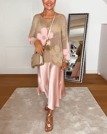 Vivara™ | Timeless Floral Knit Sweater