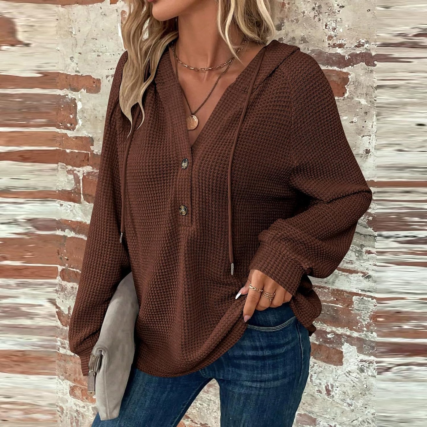 Zyrae™ | Oversized V-Neck Sweat