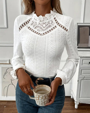 Corvessa™ | Classic Lace Long Sleeve Top