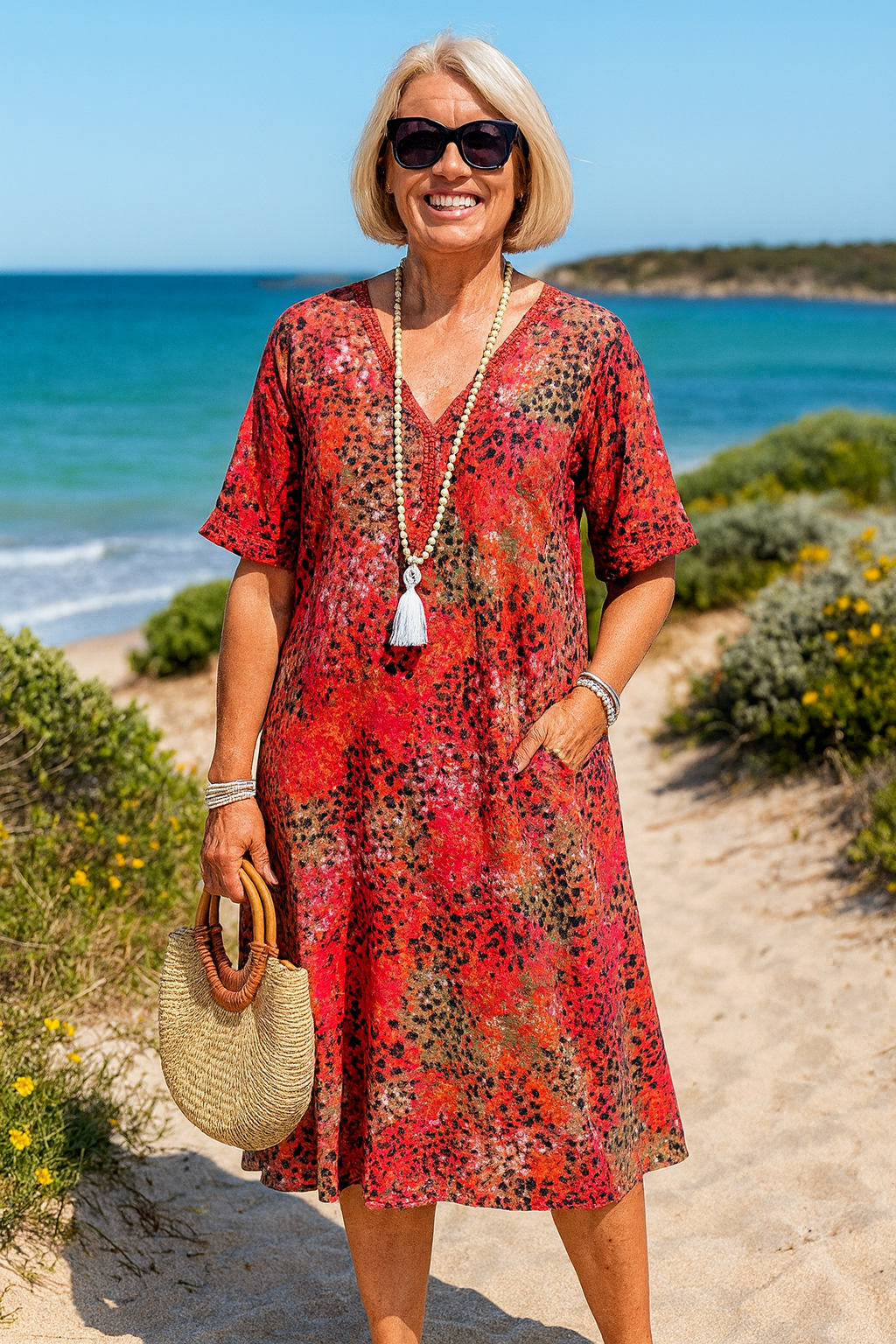 Mary™ | Boho Tummy Coverage Summer Dress