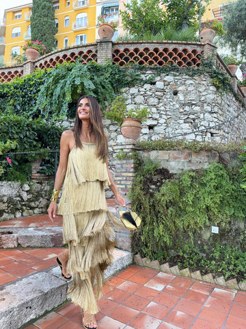Zerelley™ | Statement Fringe Maxi Dress