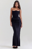 Hera - Elegant Retro Solid Color Strapless Party Dress