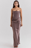 Hera - Elegant Retro Solid Color Strapless Party Dress
