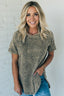 French Terry Acid Wash Top