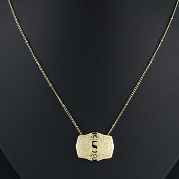 CINDY™ - Sleek Initial Letter Pendant Necklace