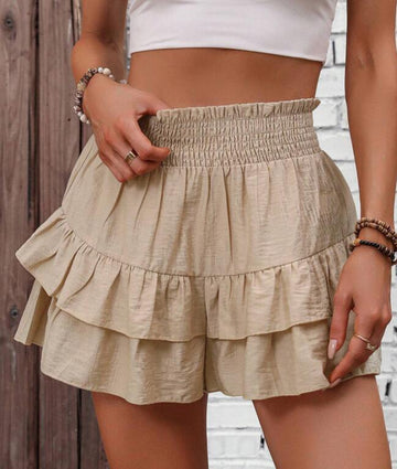 GAIL™ - Casual Ruffle Tiered Boho Shorts