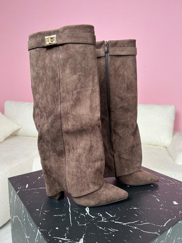 KIMMY™ - Brown Suede Boots
