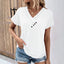 Maya- Ribbed Button V-Neck Tee