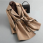 Tracey | Chic Contrast-Trim Belted Trench