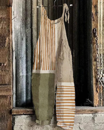 Willa - Geometric Print Casual Wide-Leg Jumpsuit