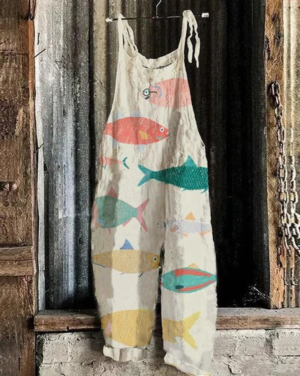 Jovie - Colorful Sardine Japanese Art Jumpsuit