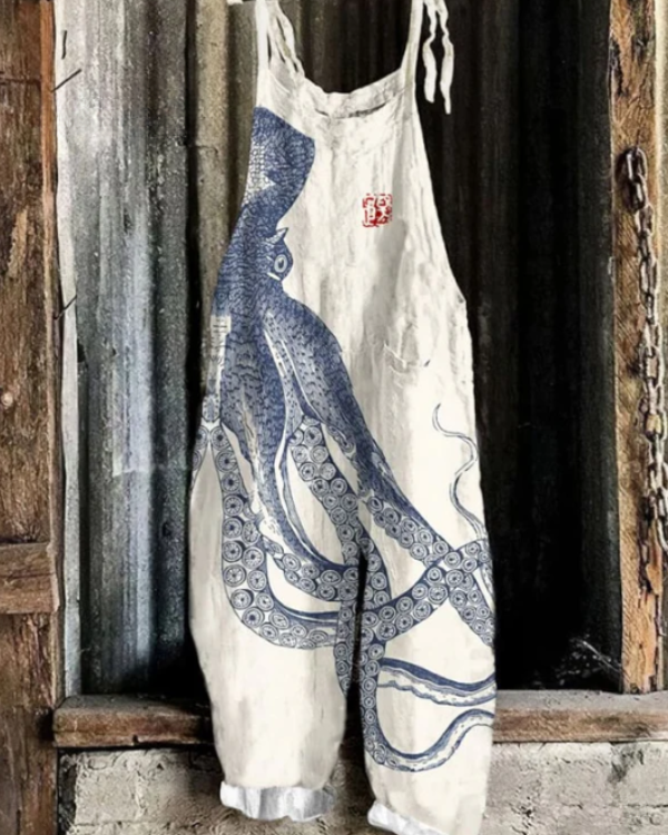Larkin - Artistic Octopus Print Jumpsuit