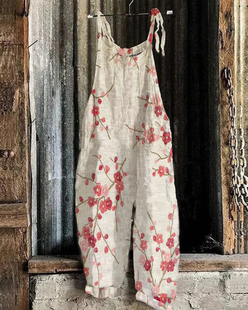 Trixie - Japanese Plum Blossom Retro Jumpsuit