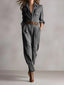 TRENORA™ | Refined Tweed Utility Jumpsuit