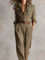 TRENORA™ | Refined Tweed Utility Jumpsuit