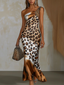 CÉLORA™ | Modern Leopard Silhouette Dress