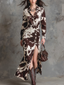 NERISSA™ | Chic Cow Print Maxi Dress
