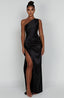 Saoirse - One Shoulder Satin Long Bodycon Dress