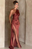 Saoirse - One Shoulder Satin Long Bodycon Dress