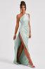 Saoirse - One Shoulder Satin Long Bodycon Dress