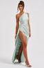 Saoirse - One Shoulder Satin Long Bodycon Dress