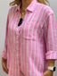 Women's Soft Breathable Striped Linen Shirt