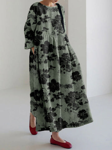 Cosima - Elegant Lightweight Floral Pattern Dress