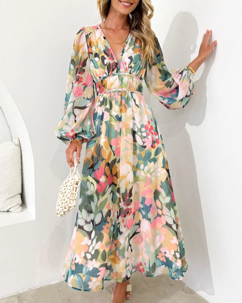 Annie™| Boho Floral Maxi Dress