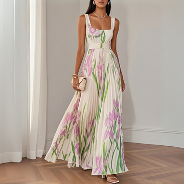 Rayelle™ | Elegant Floral Maxi Dress