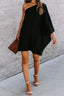 Side To Side One Shoulder Statement Dress - Black